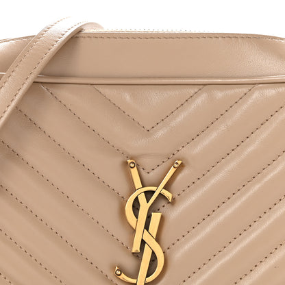 Saint Laurent Calfskin Matelasse Monogram Lou Camera Bag Dark Beige 8 of 15