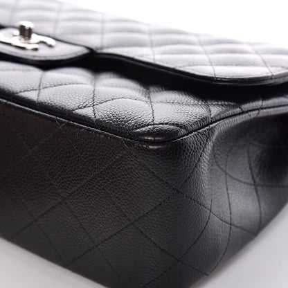Chanel Caviar Quilted Jumbo Double Flap Black 10 of 12