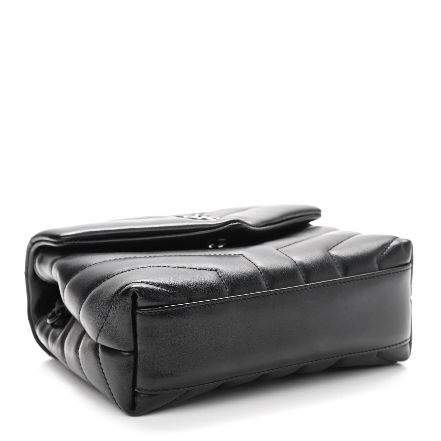 Saint Laurent Calfskin Y Quilted Monogram Toy Loulou Crossbody Bag Black 4 of 13