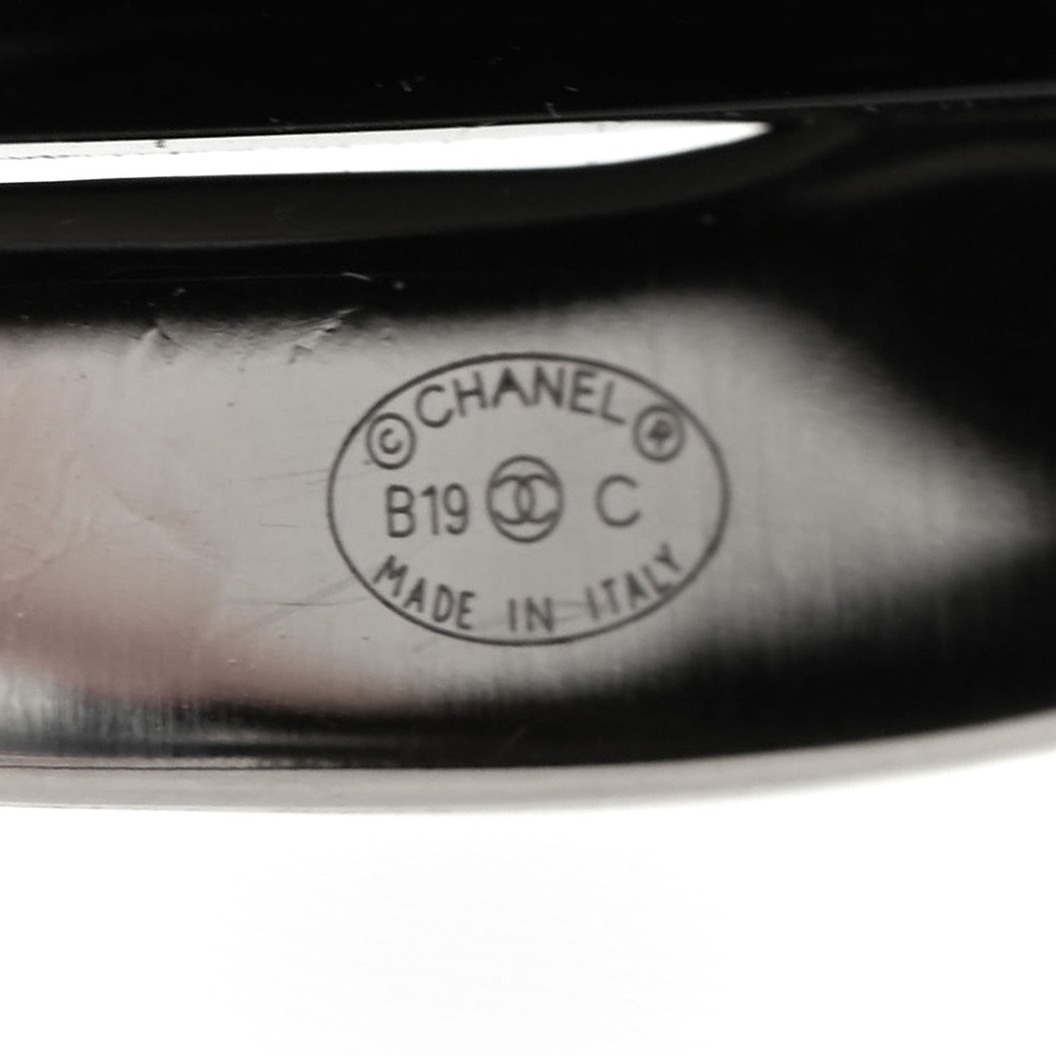 Chanel Resin CC Buckle Cuff Black Gold 3 of 3