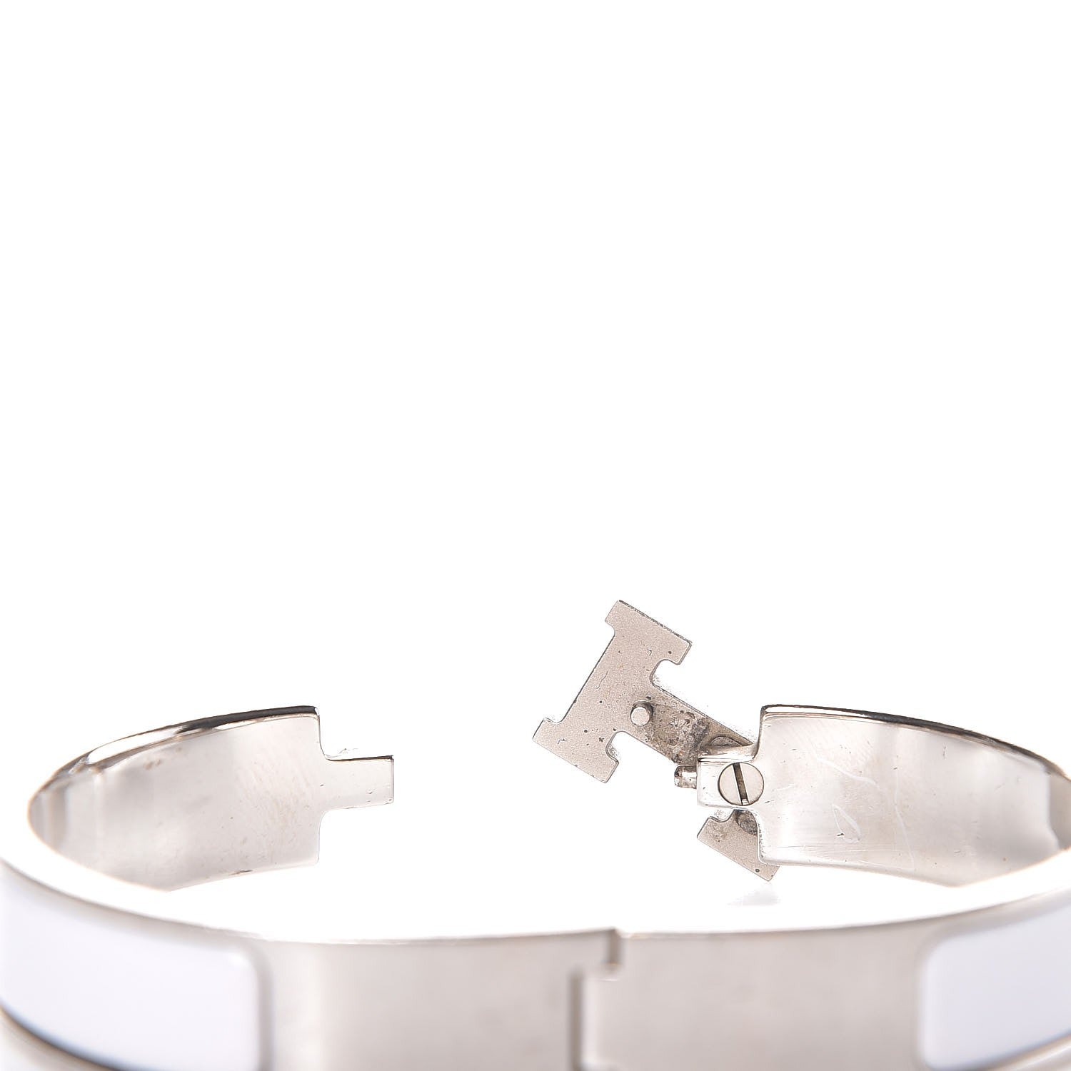 Hermes Enamel Narrow Clic Clac H Bracelet PM White 5 of 5
