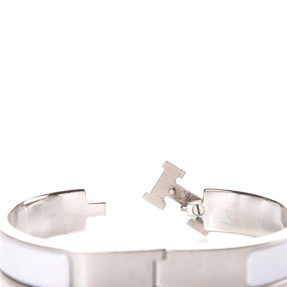 Hermes Enamel Narrow Clic Clac H Bracelet PM White 5 of 5