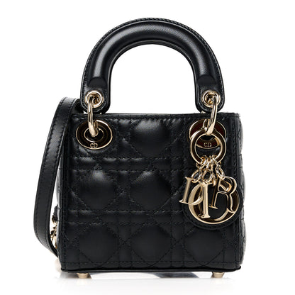 Christian Dior Lambskin Cannage Micro Lady Dior Black 1 of 10