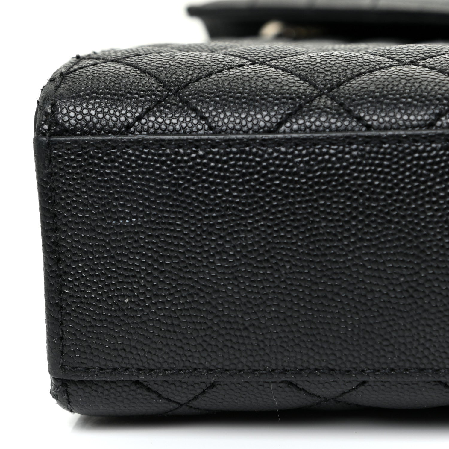 Saint Laurent Grain De Poudre Textured Mixed Matelasse Large Triquilt Monogram Satchel Black 26 of 31