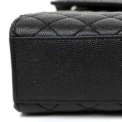 Saint Laurent Grain De Poudre Textured Mixed Matelasse Large Triquilt Monogram Satchel Black 26 of 31