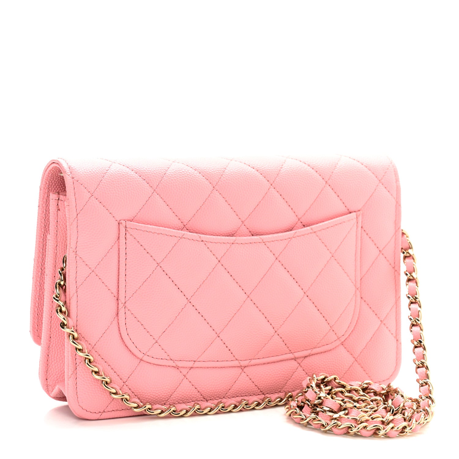 Chanel Caviar Quilted Wallet On Chain WOC Pink 3 of 12