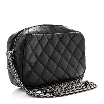 Chanel Aged Calfskin Quilted Mini Reissue Camera Case Black 2 of 9