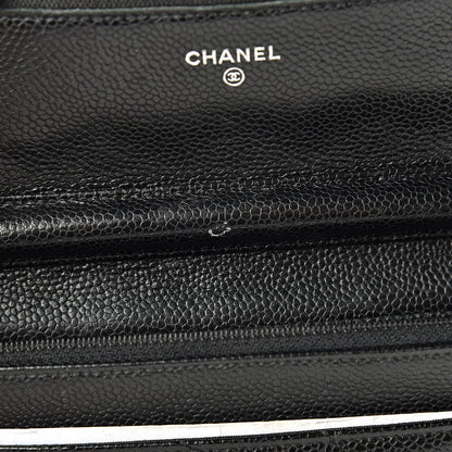 Chanel Caviar Quilted Wallet On Chain WOC Black 13 of 15