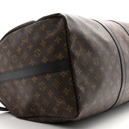 Louis Vuitton Monogram Macassar Keepall Bandouliere 55 8 of 12