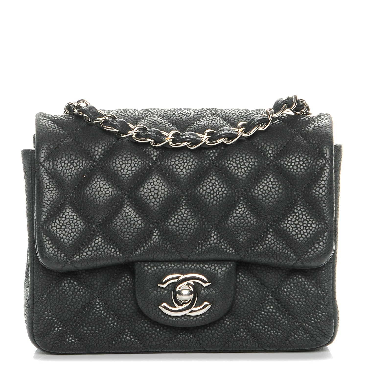 Chanel Iridescent Caviar Quilted Mini Square Flap Black 1 of 8