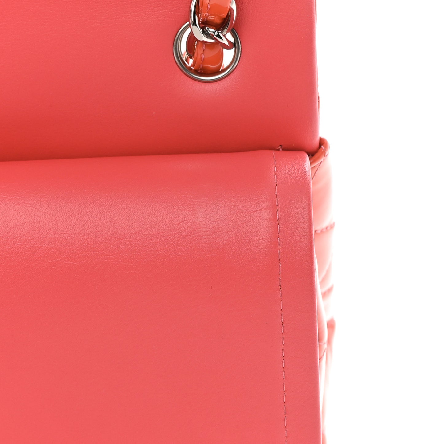 Patent Quilted Jumbo Double Flap Pink