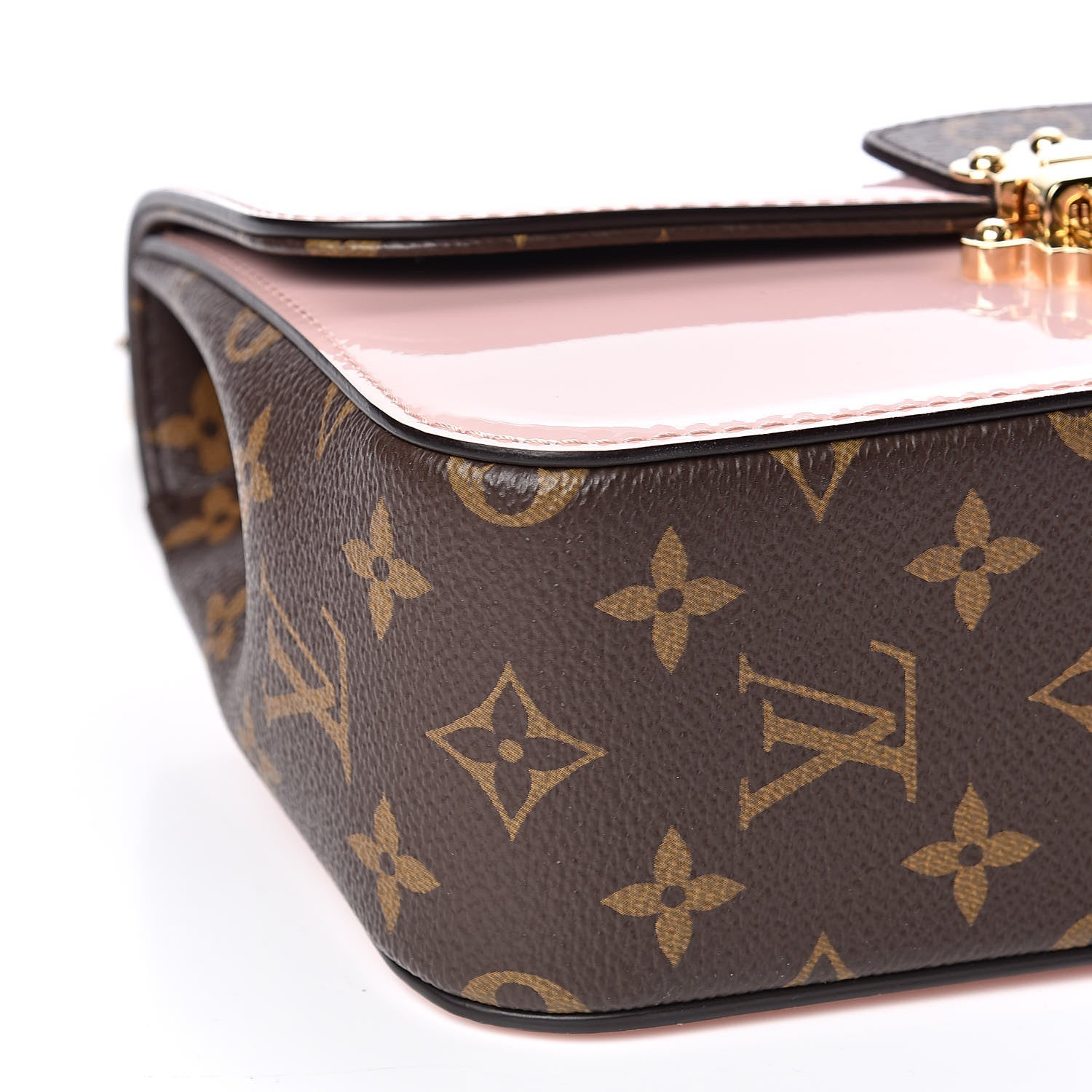 Louis Vuitton Patent Calfskin Monogram Cherrywood BB Rose Ballerine 7 of 9