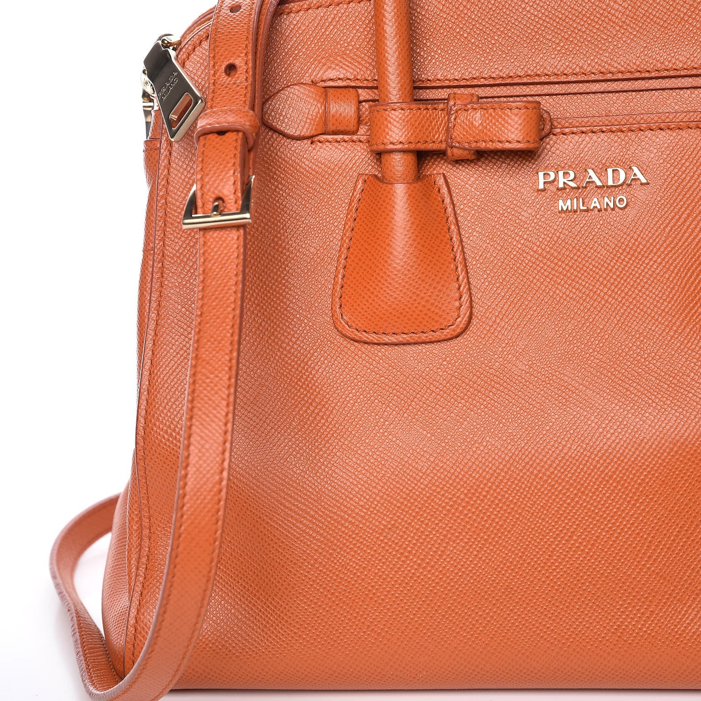 Saffiano Large Double Zip Tote Papaya