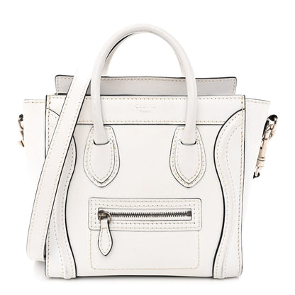 Celine Smooth Calfskin Nano Luggage White 1 of 13