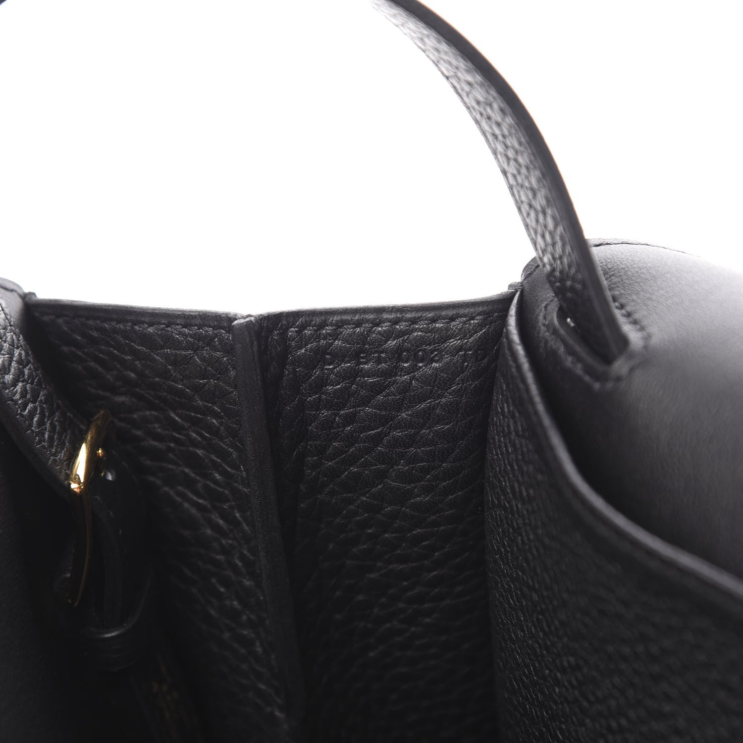 Hermes Taurillon Clemence Halzan 31 GM Black 10 of 14