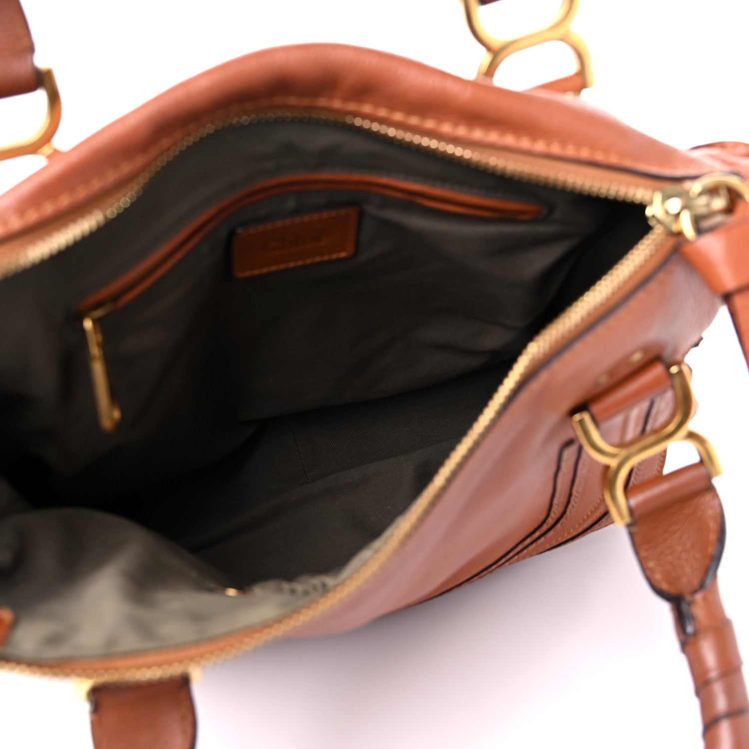 Chloe Calfskin Medium Marcie Satchel Tan 4 of 18
