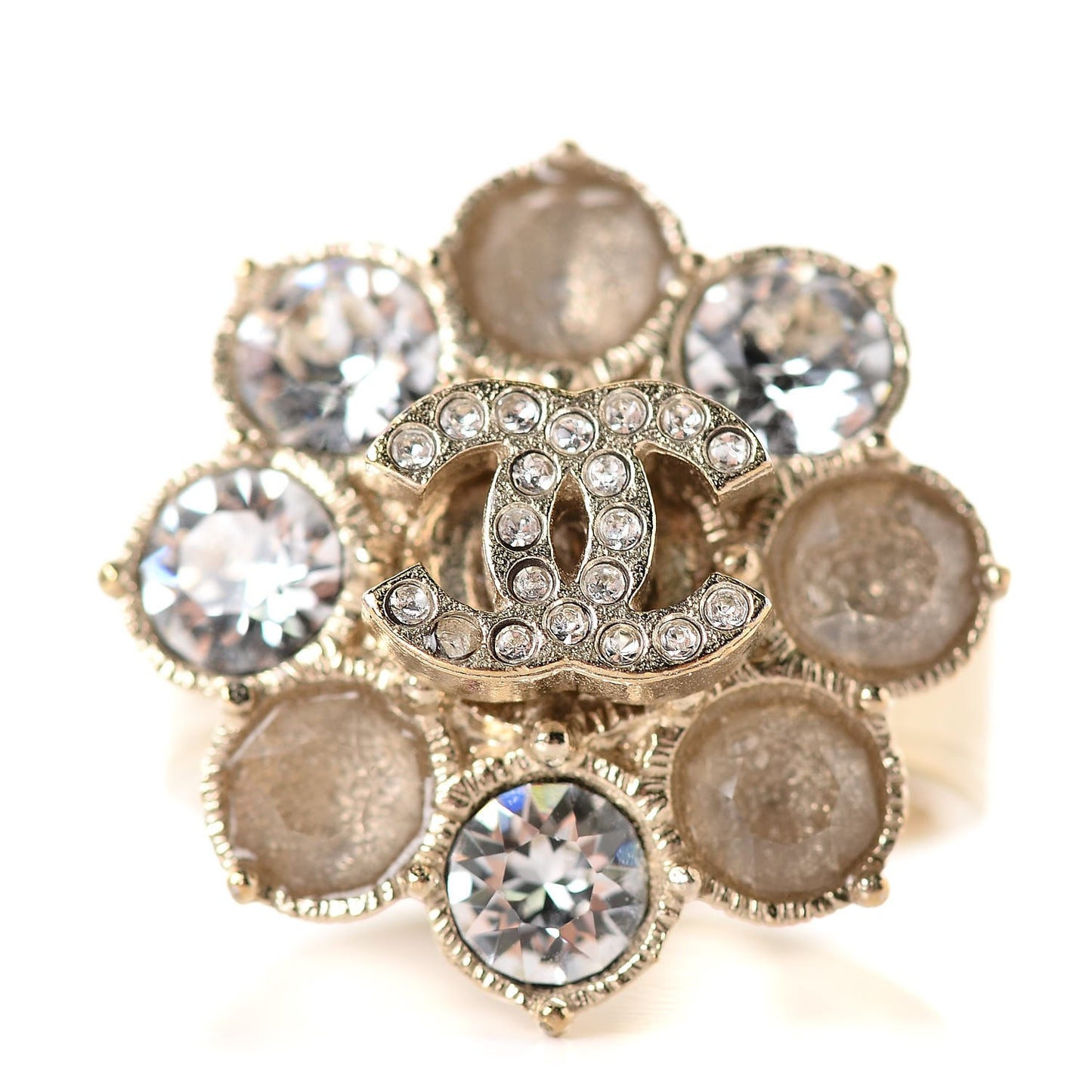 Crystal CC Ring 6.25 Gold