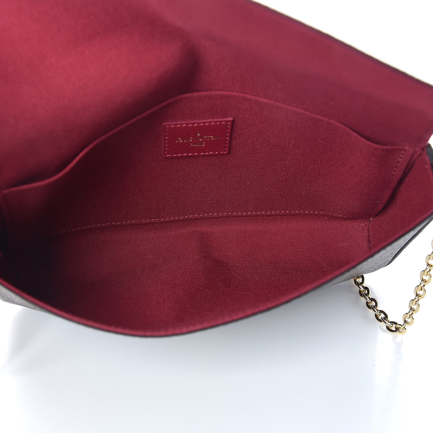Monogram Pochette Felicie Chain Wallet Fuchsia