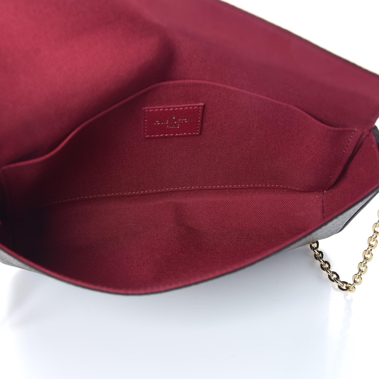 Louis Vuitton Monogram Pochette Felicie Chain Wallet Fuchsia 7 of 12