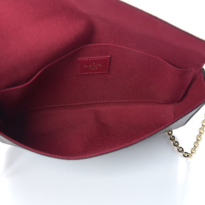 Louis Vuitton Monogram Pochette Felicie Chain Wallet Fuchsia 7 of 12