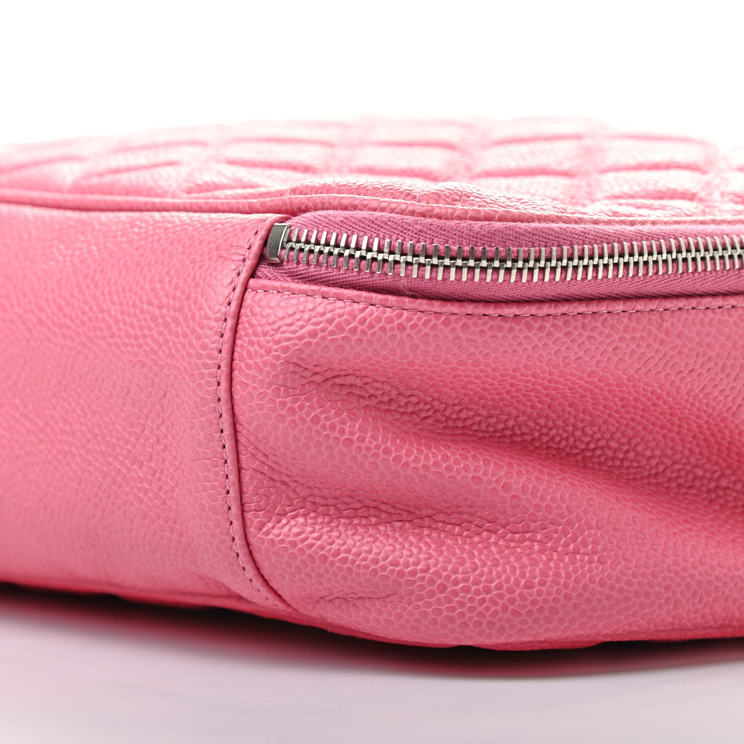 Chanel Caviar Quilted Cosmetic Pouch Pink 7 of 12