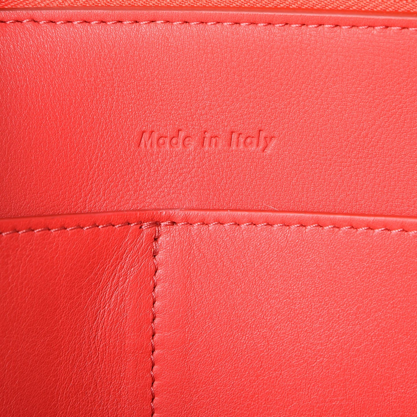 Smooth Calfskin Small Tri-Fold Bag Red