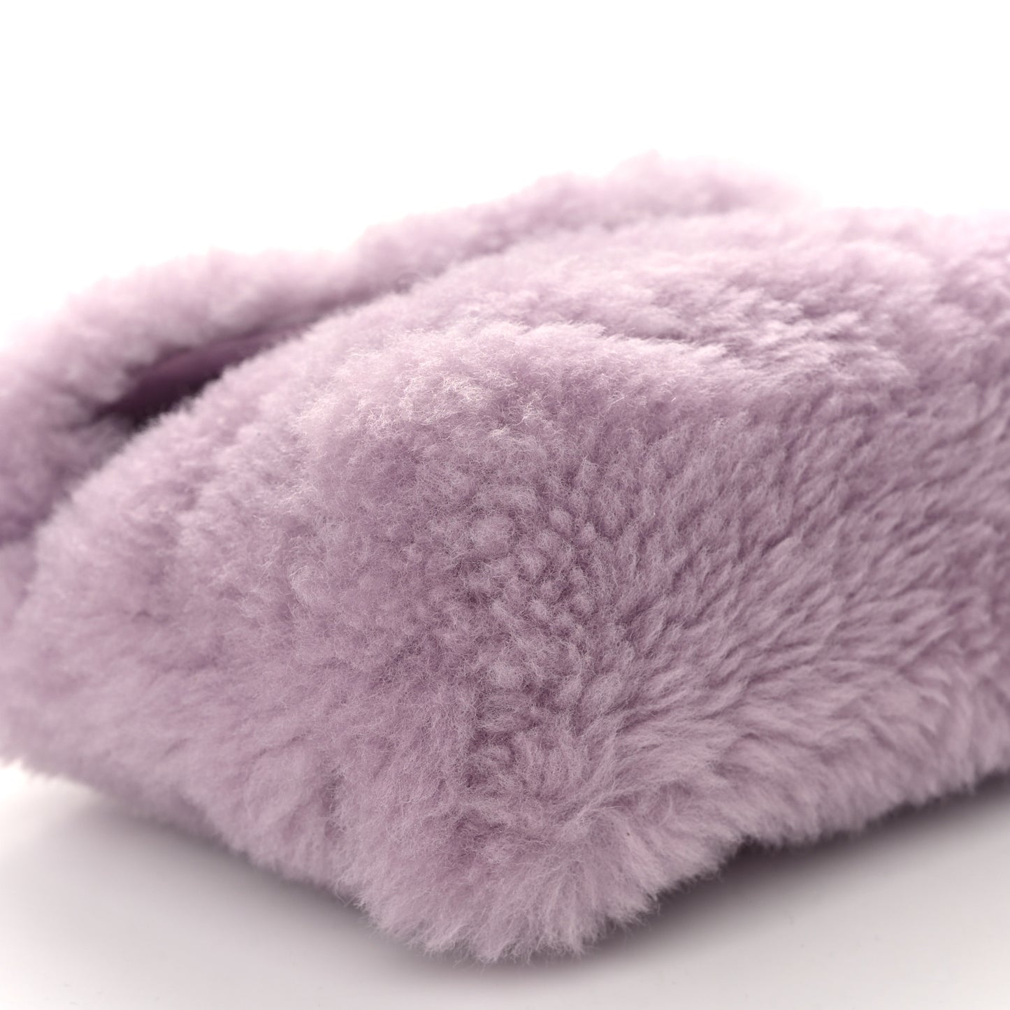 Shearling Quilted Monogram Loulou Puffer Pouch Clutch Lilac