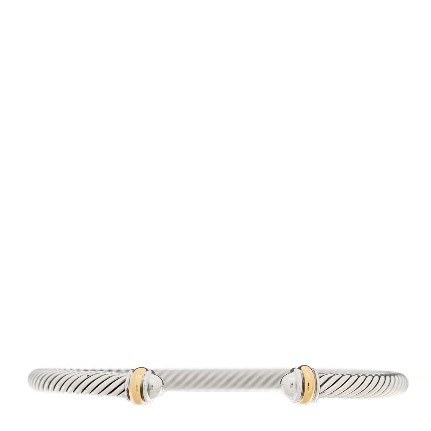 Sterling Silver 18K Yellow Gold 4mm Cable Classics Bracelet