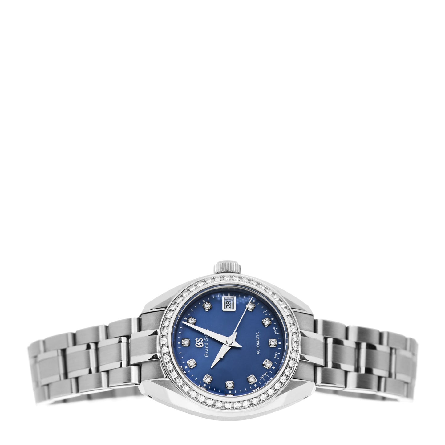 Stainless Steel Diamond Bezel 27mm Elegance 60th Anniversary Limited Edition Automatic Watch Blue STGK015