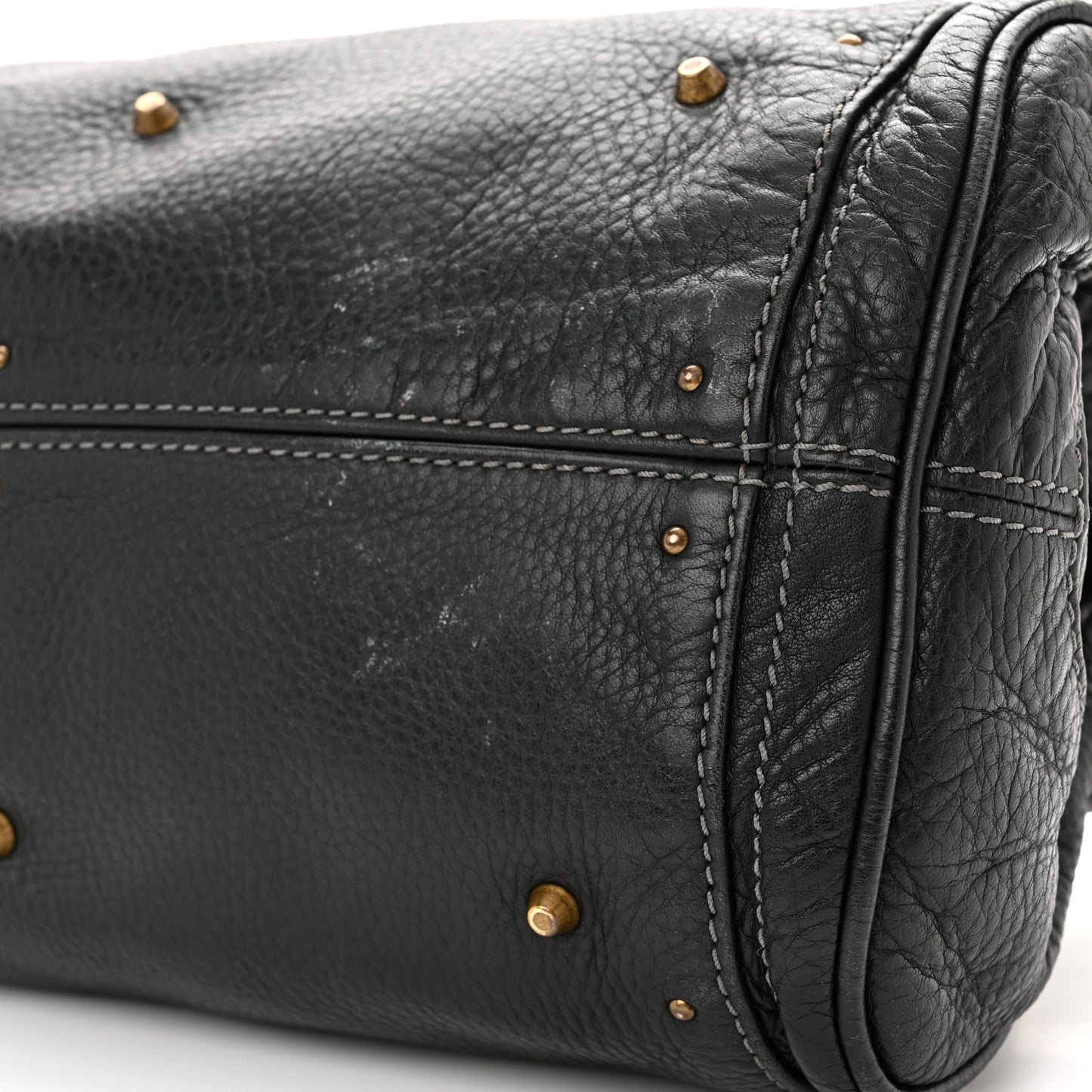 Calfskin Medium Paddington Satchel Black