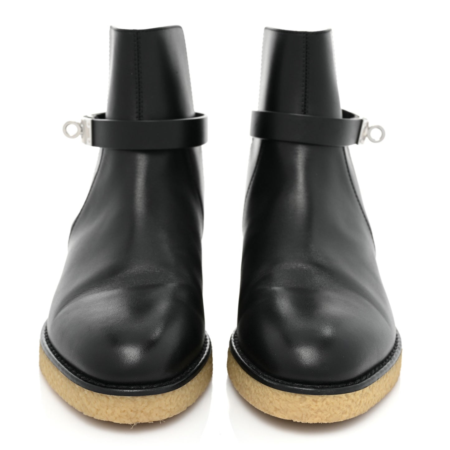 Calfskin Follow Ankle Boots 37.5 Black