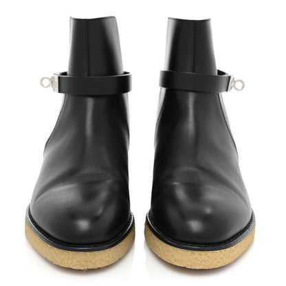 Hermes Calfskin Follow Ankle Boots 37.5 Black 2 of 11
