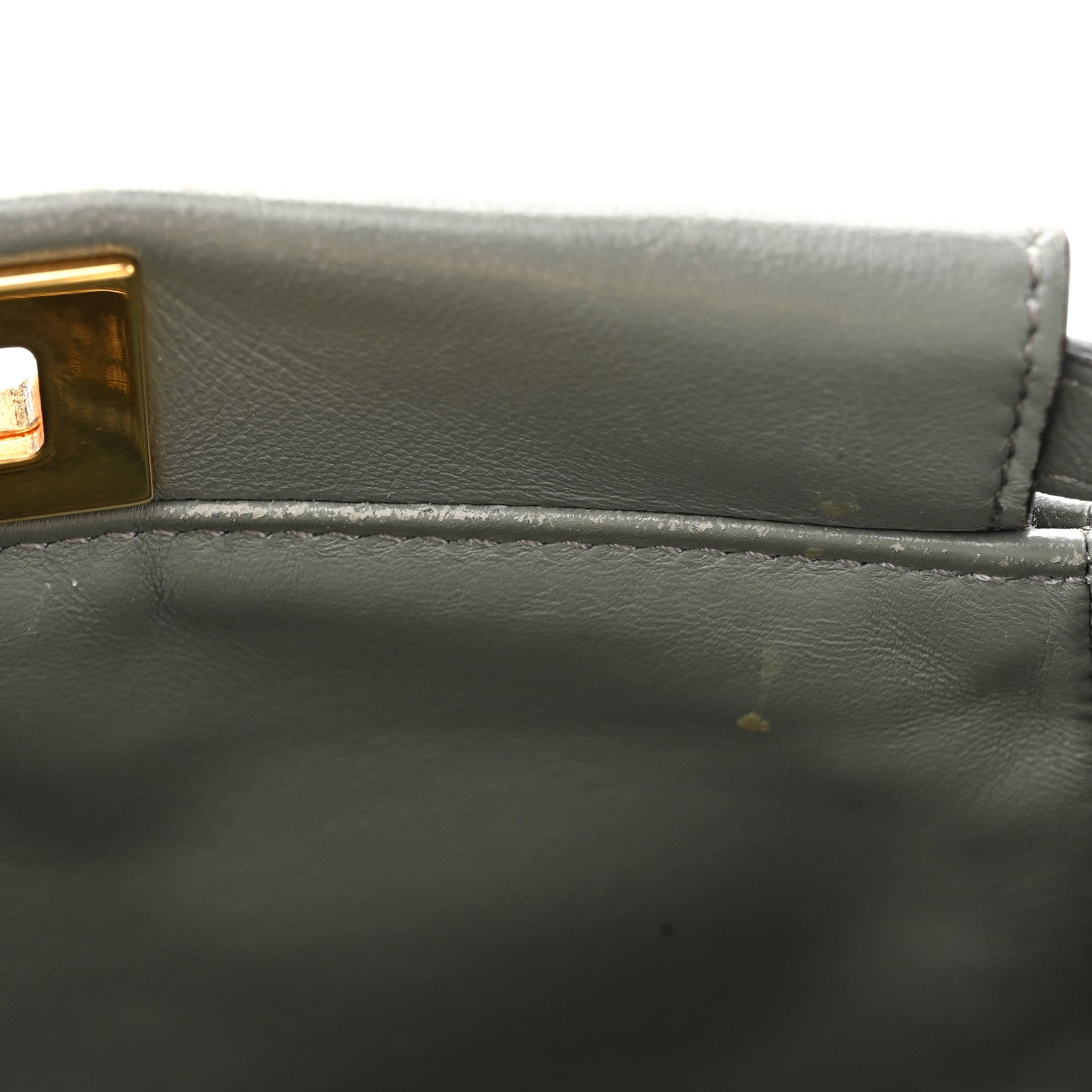 Fendi Nappa Mini Peekaboo Iconic Satchel Fumo 11 of 19