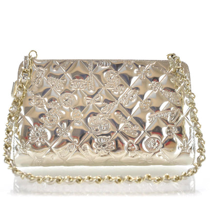 Chanel Patent Calfskin Lucky Symbols Pochette Metallic Gold 1 of 9