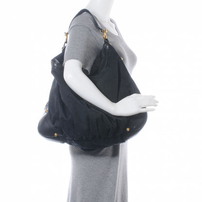 Gucci Monogram Large Jockey Hobo Black 2 of 8