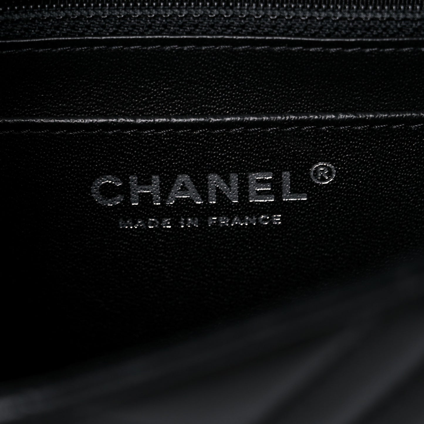 Lambskin Chevron Quilted Mini Square Flap Black