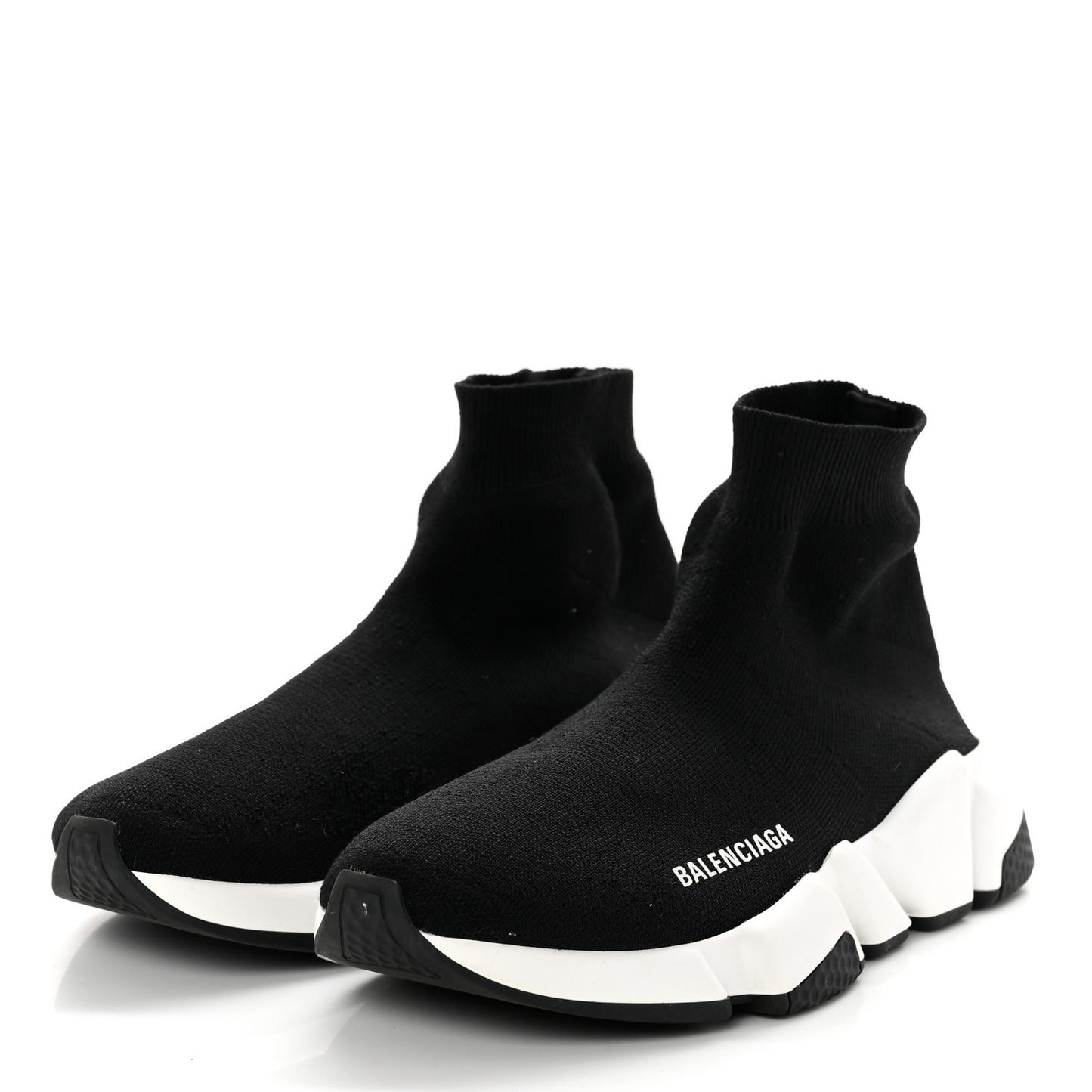 Neoprene Knit Womens Speed Sneakers 37 Black White