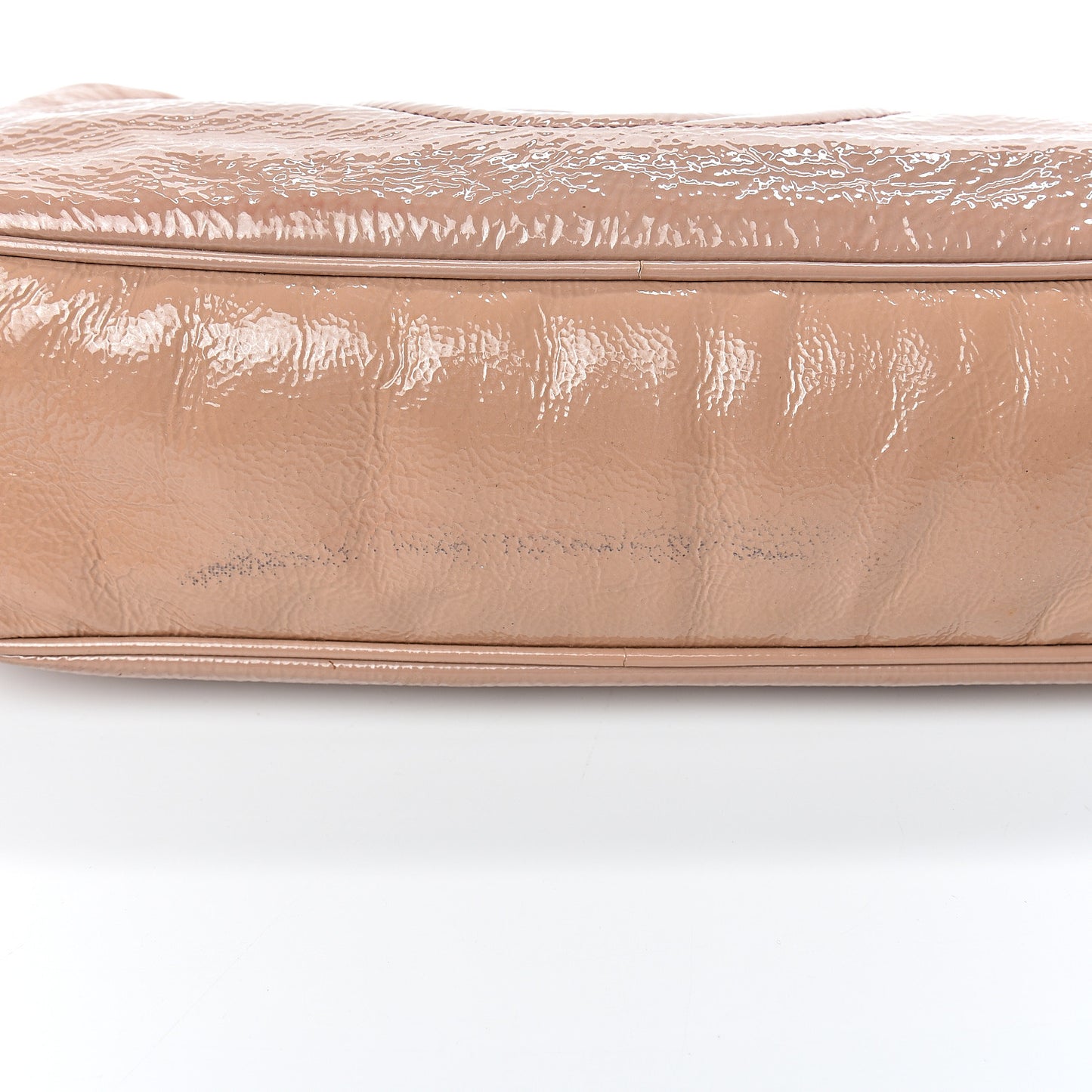 Soft Patent Small Soho Bowler Dark Cipria