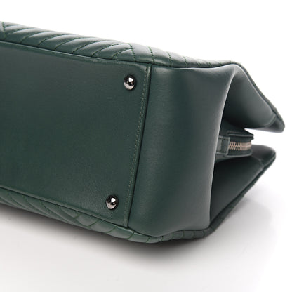Chanel Lambskin Quilted CC Crossing Shopping Tote Green 8 of 10