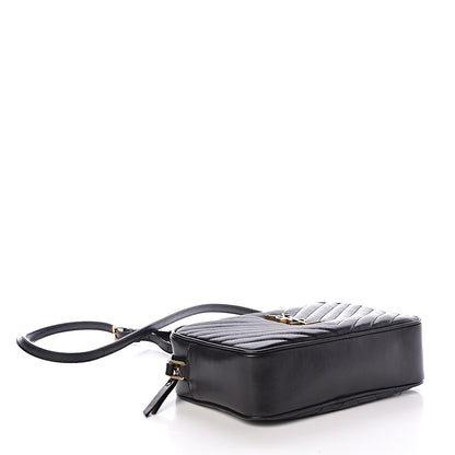 Saint Laurent Calfskin Matelasse Monogram Lou Camera Bag Black 4 of 10
