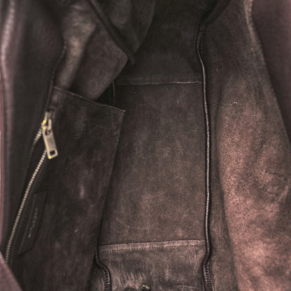 Saint Laurent Grained Deerskin Bea Tote Marron Fonce 5 of 12