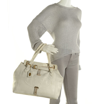 Fendi Calfskin Romano Selleria Large Villa Borghese Tote Bianco 2 of 9