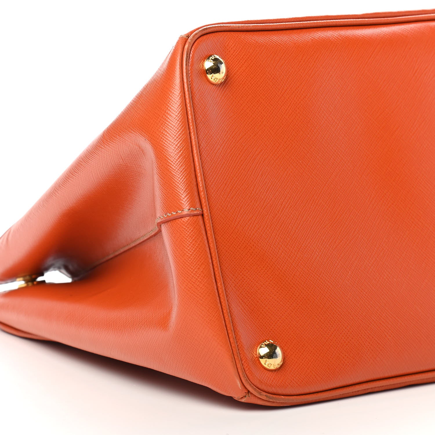 Prada Saffiano Lux Large Tote Papaya 8 of 15