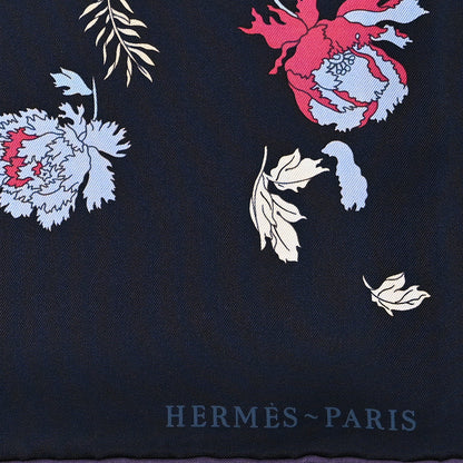 Hermes Silk Robe Legere Scarf 90 Marine Parme Rose 2 of 4
