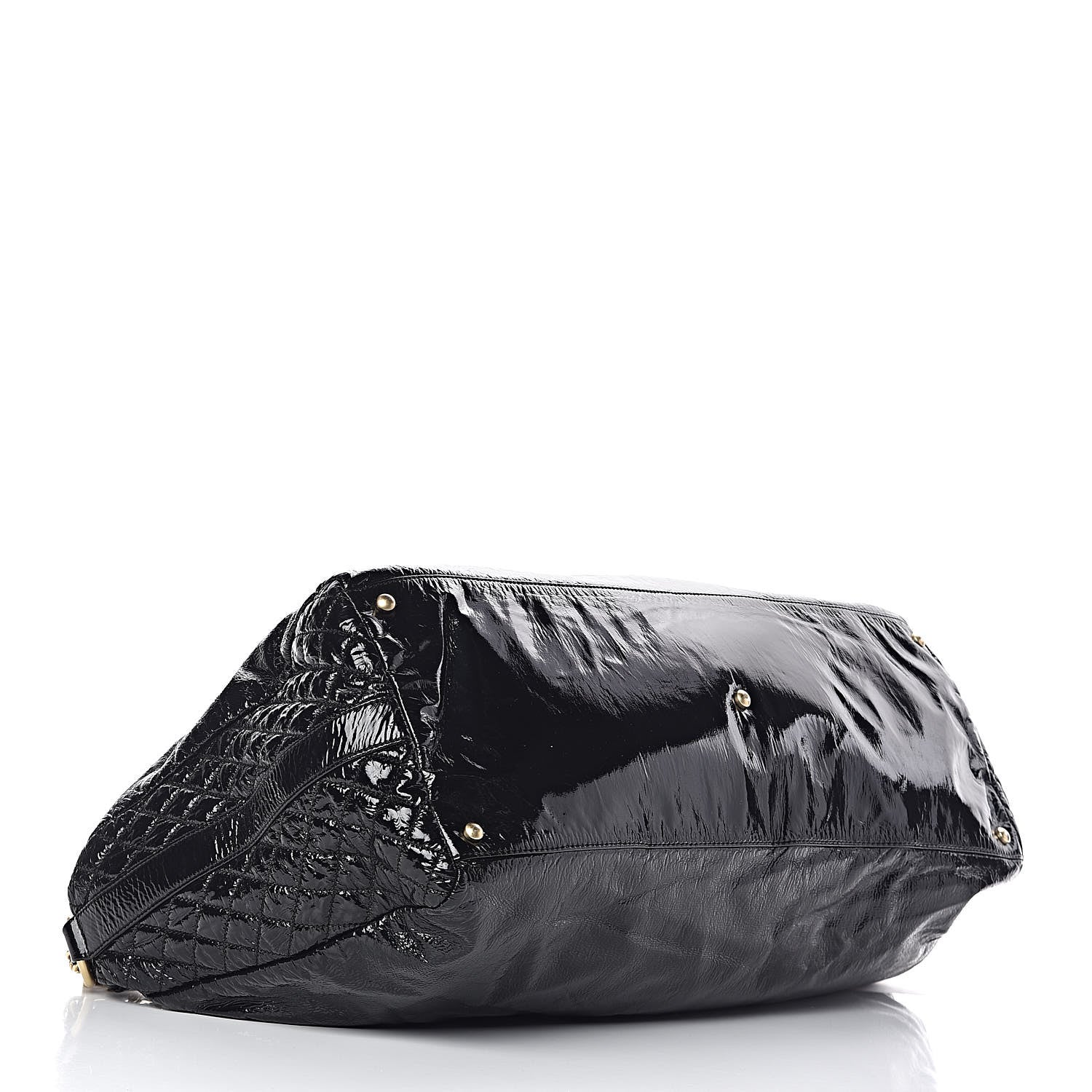 Chanel Vinyl Medium Rock and Chain Bowler Black 4 of 10