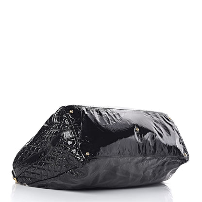 Chanel Vinyl Medium Rock and Chain Bowler Black 4 of 10