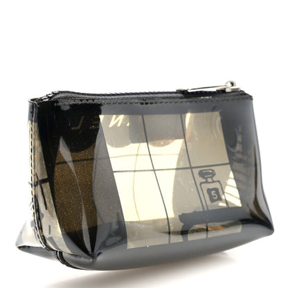 Chanel Vinyl Coco Window Cosmetic Pouch Black 3 of 8
