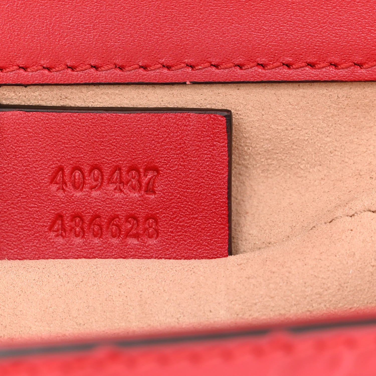 Gucci Guccissima Small Padlock Shoulder Bag Hibiscus Red 7 of 13