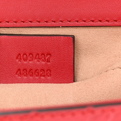 Gucci Guccissima Small Padlock Shoulder Bag Hibiscus Red 7 of 13