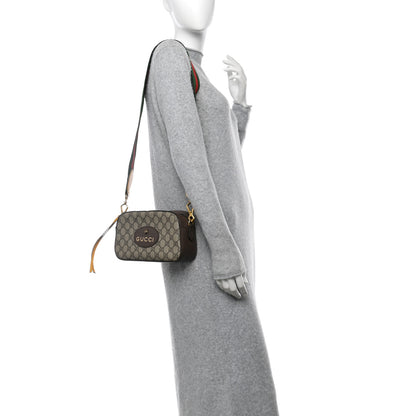 Gucci GG Supreme Monogram Web Neo Vintage Shoulder Bag Beige New Acero Crop 2 of 10